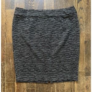 Lane Bryant Skirt Knit Black & Gray Size 16 Stretch Cute